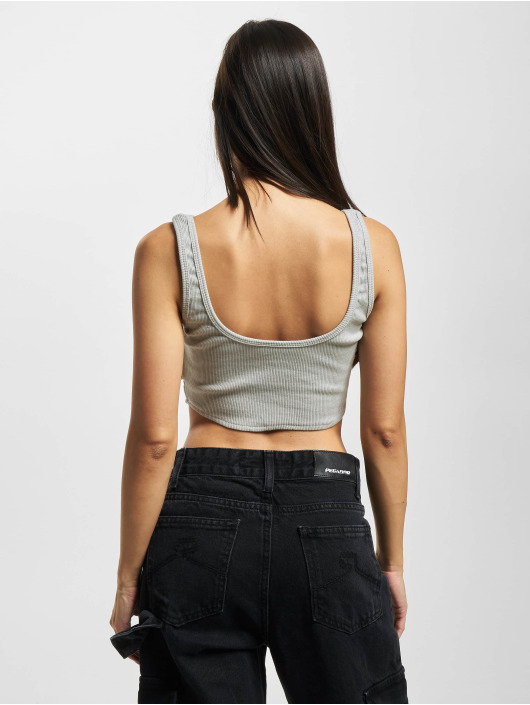 PEGADOR Tops sans manche Buena Rib Corset gris